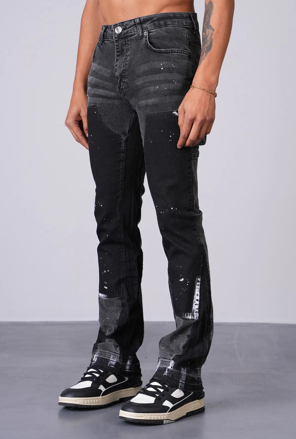 Zwarte flared jeans 