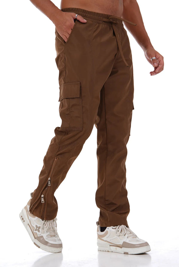 Brown double zip cargo